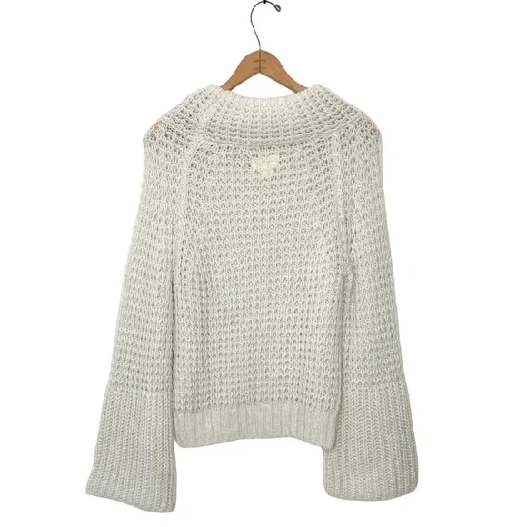 AnthroMaeve Bell Sleeve Open Knit Sweater